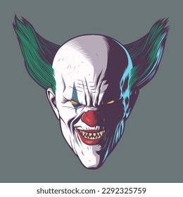 Evil Clown With Creepy Smile