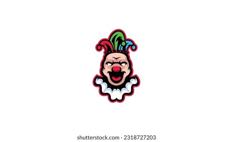 plantilla de logotipo del payaso malvado