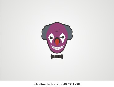 evil clown logo vector