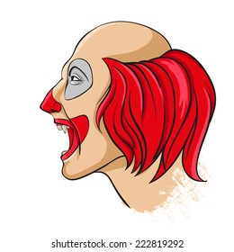 Evil clown portrait