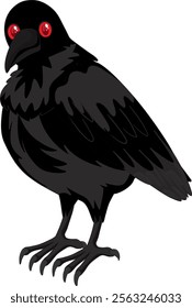 Evil Crow Halloween Raven Vector