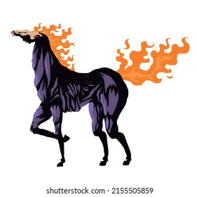 evil dark hell nightmare fire horse