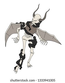 evil demon draw