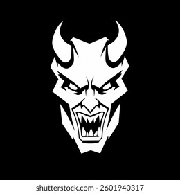 Evil Devil Face.evil logo ilustration