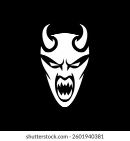 Evil Devil Face.evil logo ilustration