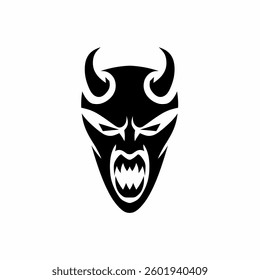 Evil Devil Face.evil logo ilustration