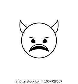 evil devil icon. Detailed set of avatars of professions icons. Premium quality line graphic design. One of the collection icons for websites, web design, mobile app on white background