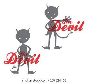 Evil Devil Silhouette Art Stock Vector (royalty Free) 137324468 