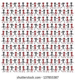 evil devil silhouette pattern