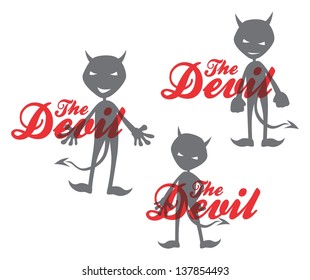 Evil Devil Silhouette Three Stock Vector (Royalty Free) 137854493 ...