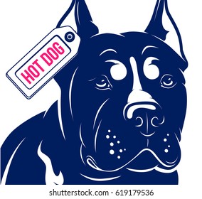 Evil Dog. Vector Illustration