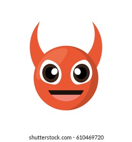 evil emoticon cartoon design vector illustration eps 10