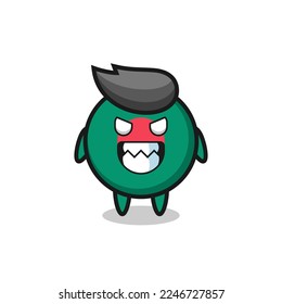 evil expression of the bangladesh flag badge cute mascot character , cute style design for t shirt, sticker, logo element