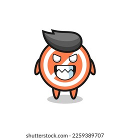 evil expression of the stop sign cute mascot character , cute style design for t shirt, sticker, logo element
