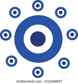 evil eye bead design graphic drawing