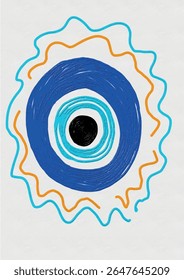 desenho de contas de olho malvado. desenho artístico, motivo tradicional e muito mais