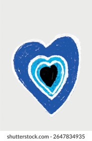 desenho padrão de contas de olho malvado. motivo tradicional, motivo, azul, coração e muito mais