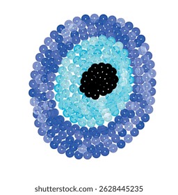evil eye bead. pattern with sequins and more