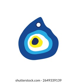 Cabeça ocular maligna. Pessoas supersticiosas usam isso como joias para se protegerem do mau-olhado.