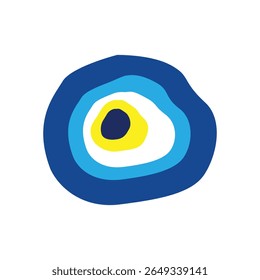 Cabeça ocular maligna. Pessoas supersticiosas usam isso como joias para se protegerem do mau-olhado.
