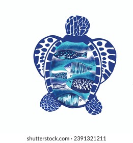 evil eye bead tortoise design. fishs  and more print 
