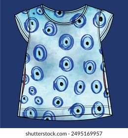 evil eye bead t-shirt design. Pattern design. girl child tshirt graphic pattern. fashion and more