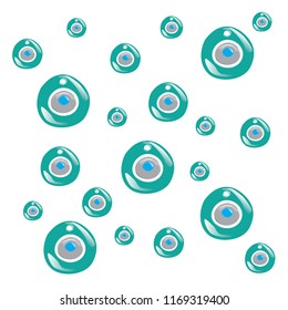 Evil eye bead. Turkish evil   icon. vector illustration.