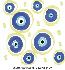 evil eye beads. gold detailed pattern. ethnic patterns and more