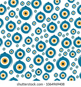 evil eye created with seamless texture with white background