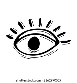 Evil Eye Doodle Abstract Talisman Mystical Stock Vector (Royalty Free ...