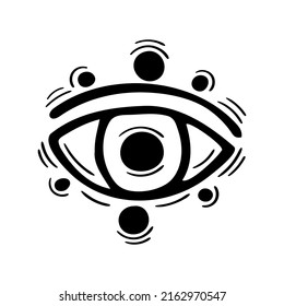 Evil Eye Doodle Abstract Talisman Mystical Stock Vector (Royalty Free ...