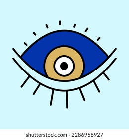 evil eye ethnic pattern. mystical traditional turkish edition. symbol. vector seamless background