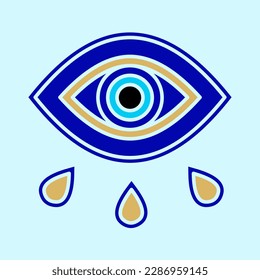 böses augenethnisches Muster. mystische traditionelle türkische Ausgabe. Symbol. Vektornahtloser Hintergrund