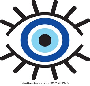 Evil Eye Eyes Cartoon Illustration Stock Vector (Royalty Free ...