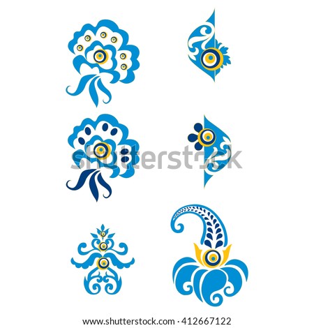 evil eye flower damask