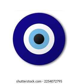 Evil eye icon. Greek or Turkish amulet. Vector illustration.