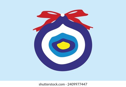 Evil eye icon. Protective eye. Flat style. Vector illustration.