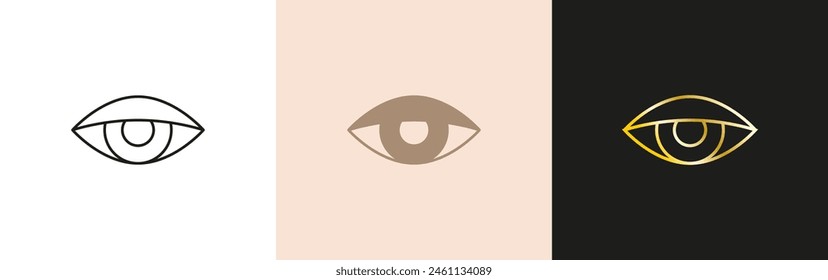Evil eye icon set. Mystic sight symbol