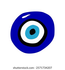 Evil eye icon, vector illustration. Amulet.