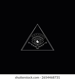 Logo de Evil Eye, logo minimalista,