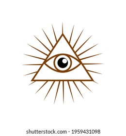 Evil eye pastel isolated. Magic, witchcraft, occult symbol. Hamsa eye, karma, magic eye, decorative element Brown golden eyes