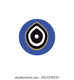 Evil eye protection signs. Symbol of protection. Blue Turkish Fatima's Eye. Amulet from evil eye. Nazar. Magic item, attribute. Vector illustration 3 2 3