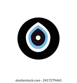 Evil eye protection signs. Turkish amulet. Fatima eye. Glass Islamic, Arabian or Turkish amulet. Gradient icon. Set of glass Nazars. Vector illustration  4 3 2