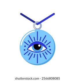 Evil eye. Eye of Providence. Linear Vector illustration. Magic celestial witchcraft symbol. Masonic symbol.