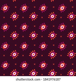 Evil eye seamless pattern digital vector art.