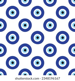 evil eye seamless pattern multiple blue colored textured backgound 