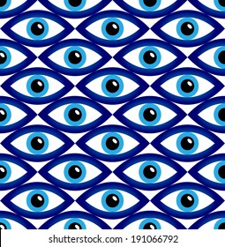  evil eye seamless pattern. Vector