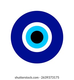 Evil Eye Symbol Isolated on White Background. Protective Amulet. Vector Illustration