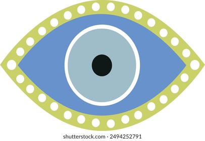 Evil Eye symbol vector. colored evil eye spiritual images