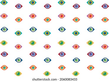 evil eye texture background colored